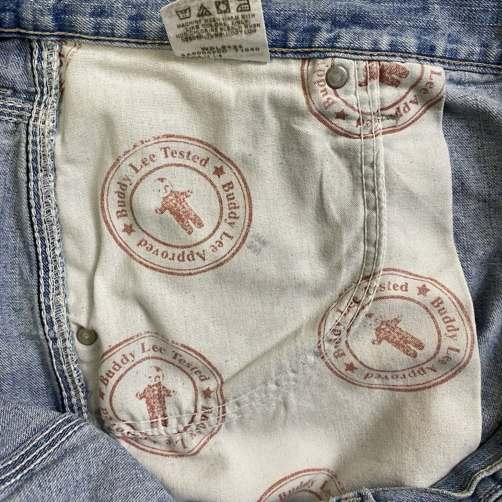 VTG Lee Dungarees Shorts Men Denim 42L Carpenter Work Grunge Baggy Y2K 90s Skate